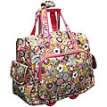 Olympia Luggage Pink Tulip Rolling Fashion Carry-on Tote Bag