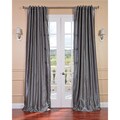 Storm Grey Vintage 120-inch Faux Textured Dupioni Silk Curtain Panel