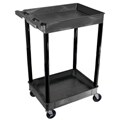Luxor Black 2-Tub Utility Cart