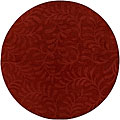 Candice Olson Loomed Hand-crafted Halifax Floral Pllush Wool Rug (8' Round)