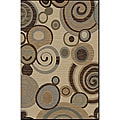 Flora Collection Ivory/ Multi Rug (5'3 x 7'3)