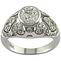 14k White Gold 1 3/5 TDW Certified Clarity-Enhanced Round Diamond Engagement Ring (G-H,SI3 )