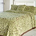 Jessica Mint/ Chocolate Chenille Full-size Bedspread