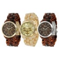 Geneva Platinum Women's Rhinestone Decorative Chronograph Link Watch