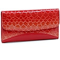 Vani Faux Leather Embossed Snake Skin Checkbook Wallet