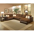 Chester Rust Micro-Denier Fabric Sectional
