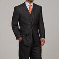 Rinaldi Men's Grey Windowpane 3-piece Suit