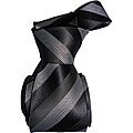 Dmitry Men's Black Formal Striped Italian Silk Tie