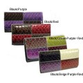 Dasein Faux Leather Embossed Snake Skin Checkbook Wallet
