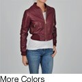 Knoles & Carter Women's Plus Size Perforated Bomber Jacket