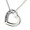 Polished Silvertone '#1 Grandma' Pendant Necklace