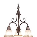 Woodbridge Lighting Hudson Glen 3-light Marbled Bronze Chandelier