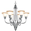 Woodbridge Lighting Hudson Glen 6-light Satin Nickel Chandelier
