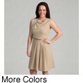 Calvin Klein Women's Belted Pleated Dress