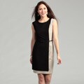 Calvin Klein Women's Black/ Khaki Belted Dress