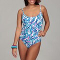 Caribbean Sand Women's Abstract Print 1-piece Tank Swimsuit