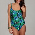 Caribbean Sand Women's Tropical Print 1-piece Tank Swimsuit