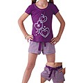 Girl's Cotton Shorts and T-Shirt Set