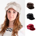 Marlo Lorenz Women's Uptown Solid Faux Fur Military Cap