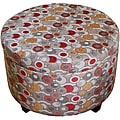Geometric Round Storage Ottoman