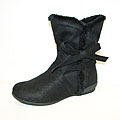 Carrini Faux Suede and Fur Booties