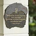 Volcanic Slate 'Imagination is More Important' Engraved Stone (Indonesia)