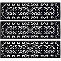 Fleur Di Lys Step Mat Recycled Rubber Doormat (Set of Three)