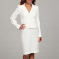 Nine West Women's 2-piece 3-button Jacquard Skirt Suit