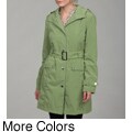 London Fog Women's Belted Hooded Coat