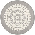 Handmade Soho Chrono Grey/ Ivory New Zealand Wool Rug (8' Round)
