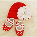 Red and White Polka Dot Baby Gift Set