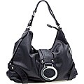 Dasein Two-tone Croco Trimmed Faux leather Hobo Bag