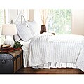 White Ruffle Twin-size Quilt Set