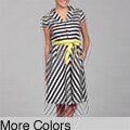 Julian Taylor Women's Striped Belted Dress