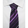 H. Luzzario & Co Black Stripe Silk Tie