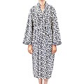 Leisureland Women's Flannel Zebra Print Robe
