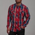 Burnside Men's Red Stripe Woven Shirt
