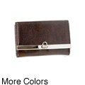 Dasein Classic Faux Leather Flip-Clasp Tri-fold Wallet