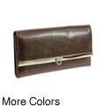 Dasein Classic Faux Leather Fold-over Checkbook Wallet
