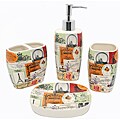  'Paris Cafe' Ceramic 4-piece Bath Accessory Set