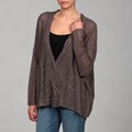 Dylan & Rose Junior's Heather Grey Twist Front Sweater