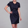 Connected Apparel Women's 2-pc Jacquard Dress and Jacket
