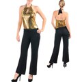 Stanzino Women's Black and Gold Long Romper