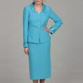 John Meyer Women's Beaded Three-button Skirt Suit