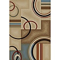 Arcs and Shapes Natural Rug (7'10 x 9'10)