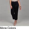 RQT Women's Button-embellished Cropped Pants