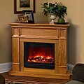 Camden Real Flame Light Oak Electric Fireplace