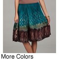Lola P Women's Tie Dye Stamping and Foil Skirt