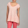 Calvin Klein Performance Women's Milk/ Melon Striped Top