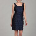 Jessica Howard Women's Navy Beaded Tiered Dress